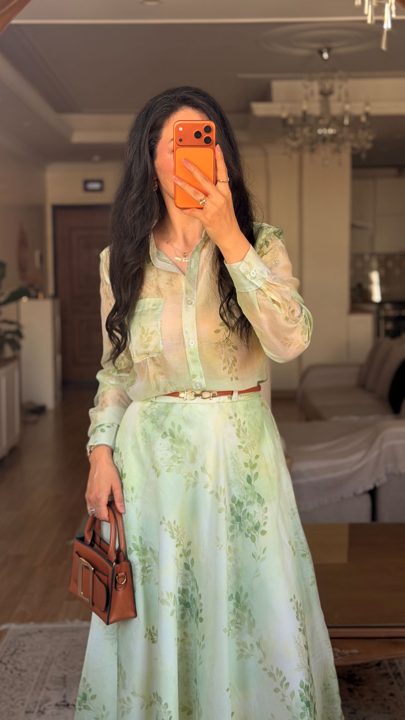 شومیز و دامن آبرنگ (جوانه)